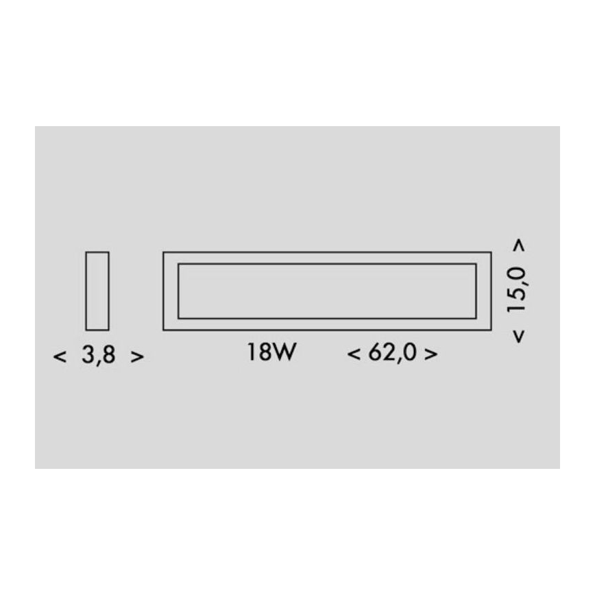 Plafoniera LED PILO LED/18W/230V 4100K 62 cm bianco