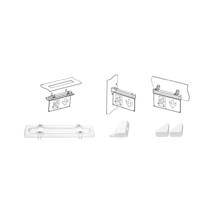 Luce di emergenza a LED ALPHA LED/2,7W/230V 6000K 800 mAh