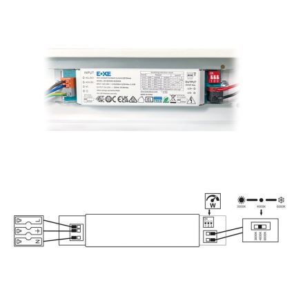 LED Lampada fluorescente VELO LED/24/32/40W/230V 3000/4000/6000K 120 cm bianco