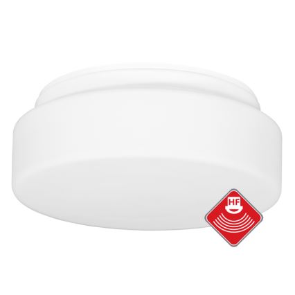 Plafoniera da esterno con sensore HECTOR 1xE27/60W/230V diametro 25 cm IP44 opale bianco