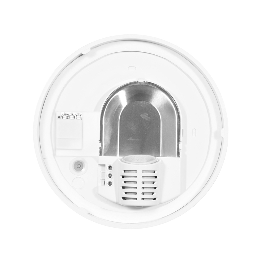 Plafoniera da esterno con sensore HECTOR 1xE27/60W/230V diametro 25 cm IP44 opale bianco