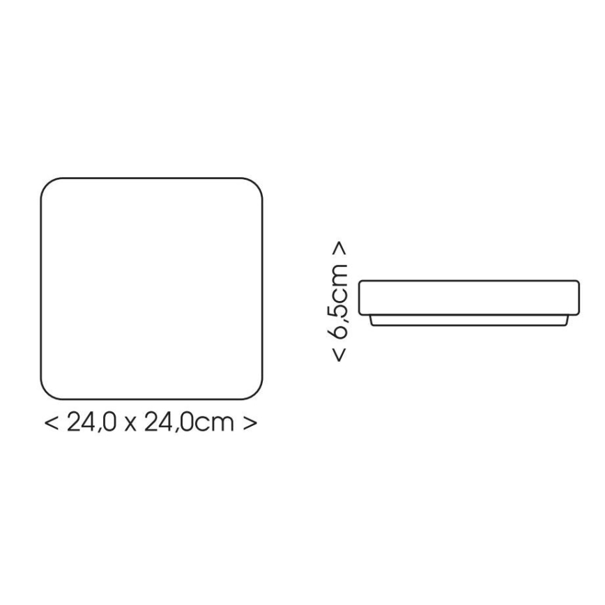 Plafoniera LED da bagno LUKY LED/12W/230V 4000K 24x24 cm IP44