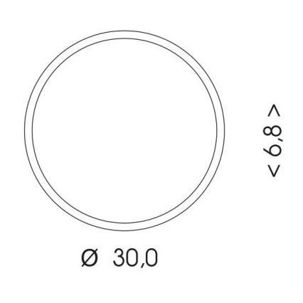 Plafoniera LED da esterno MARTIN LED/15W/230V 3000/4000K diametro 30 cm IP65 nero