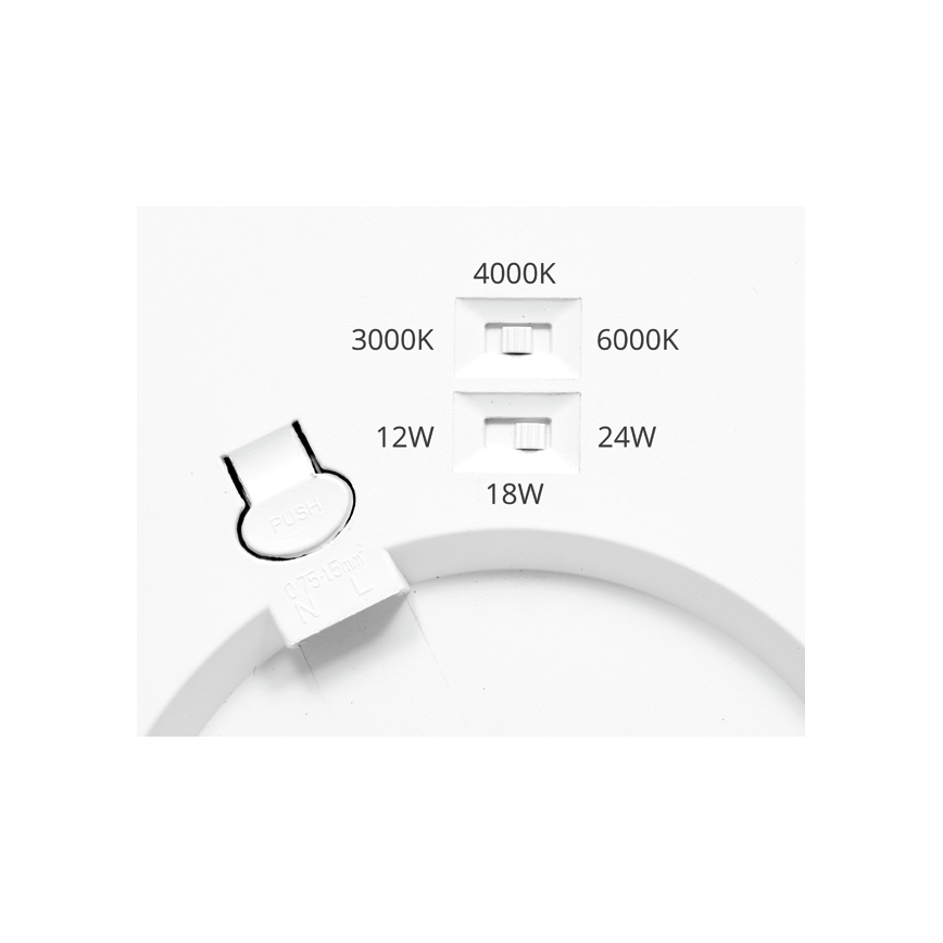 Pannello LED dimmerabile con sensore LEXA LED/12/18/24W/230V 3000/4000/6000K diametro 30 cm bianco