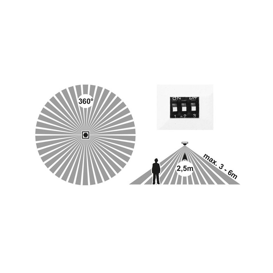 Pannello LED dimmerabile con sensore LEXA LED/12/18/24W/230V 3000/4000/6000K diametro 30 cm bianco