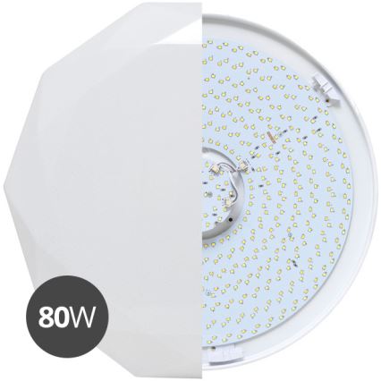 Plafoniera LED dimmerabile DIAMANT LED/80W/230V + telecomando