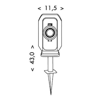 Multipresa verticale da esterno con timer 2Z IP44