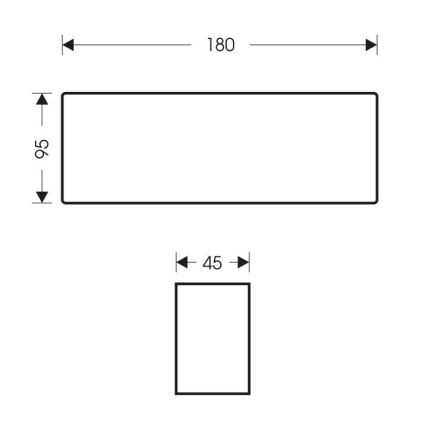 Applique a LED da esterno BRICK 2xLED/6W/230V 3000/4000/6500K IP65 nero