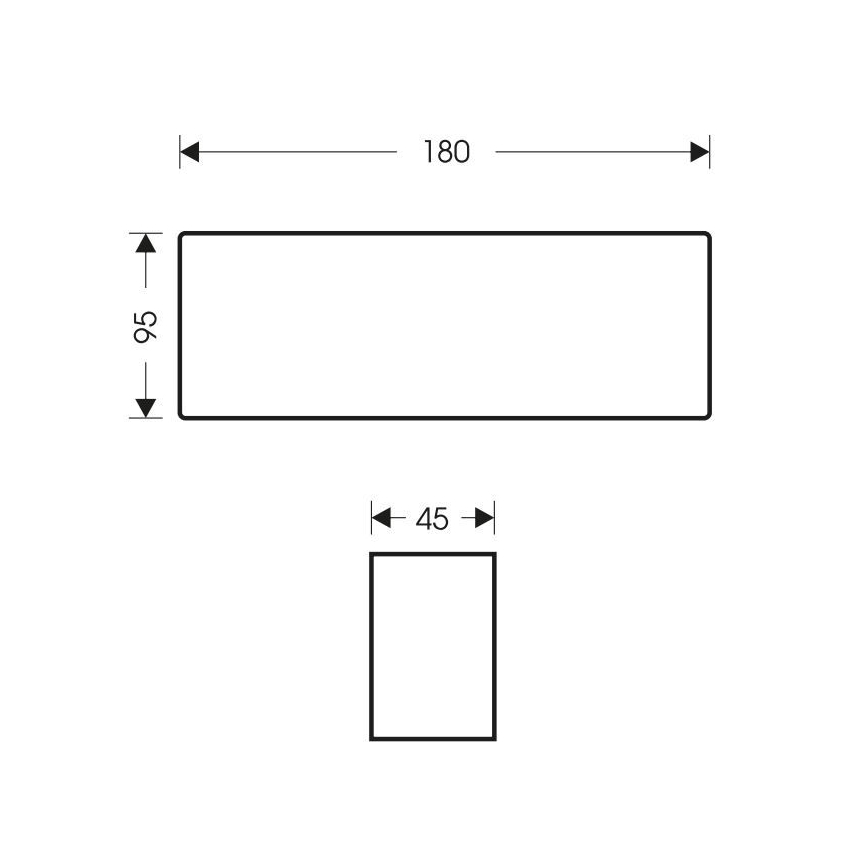 Applique a LED da esterno BRICK 2xLED/6W/230V 3000/4000/6500K IP65 nero