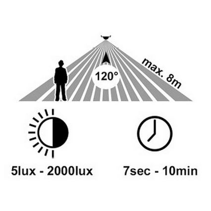 LED Applique da esterno con sensore RITA LED/12W/230V 4000K IP65