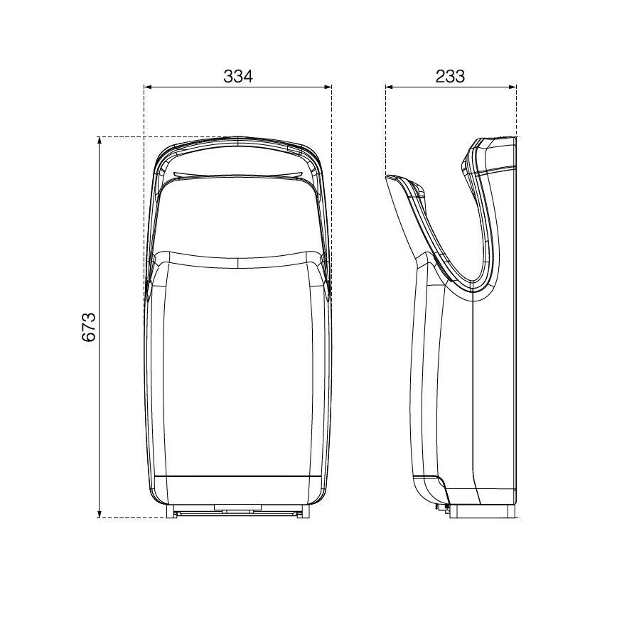 EcoStep 10005 - Asciugatore per mani R1.1 750/1000W/230V bianco perlato