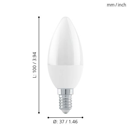 EGLO - Lampadina LED con dimmerazione ciclica E14/6W/230V - bianco caldo