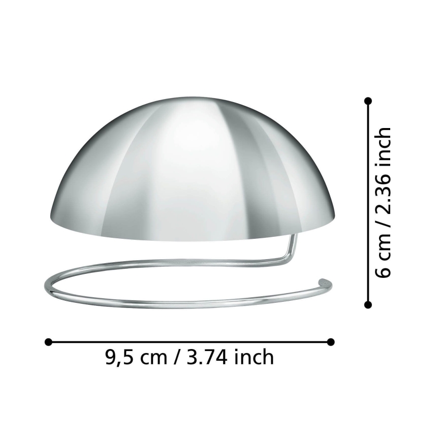 Eglo 11907 - Calotta sferica decorativa per lampadina G95 cromo lucido
