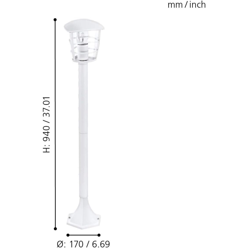Eglo 18799 - Lampada da esterno ALORIA 1xE27/60W/230V IP44 bianca