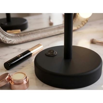 Eglo 201599 - Specchio cosmetico con retroilluminazione a LED LED/4W/4xAA IP65 nero