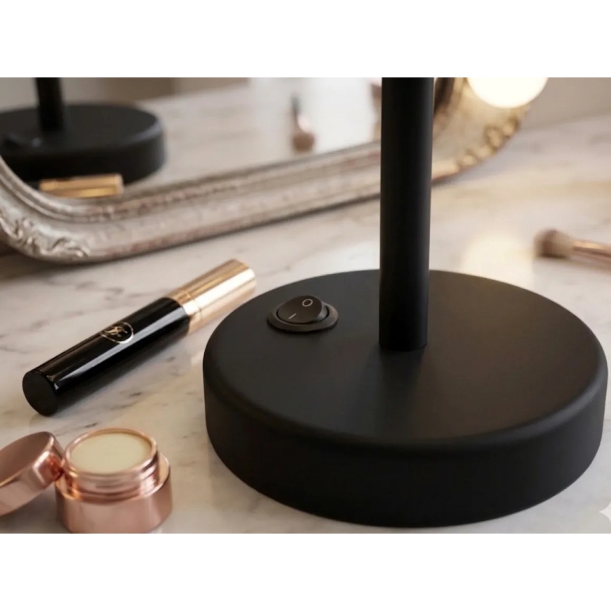Eglo 201599 - Specchio cosmetico con retroilluminazione a LED LED/4W/4xAA IP65 nero
