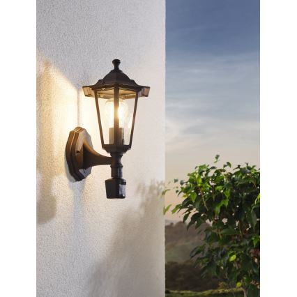 EGLO - Lampada con sensore 1xE27/60W nero