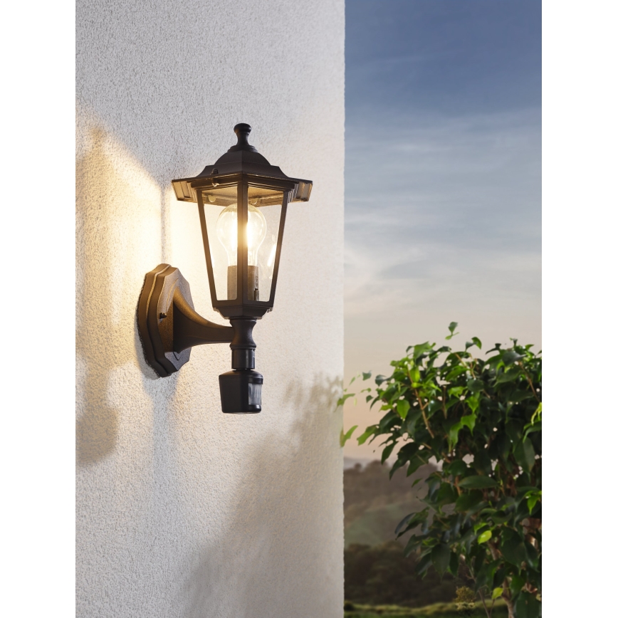 EGLO - Lampada con sensore 1xE27/60W nero
