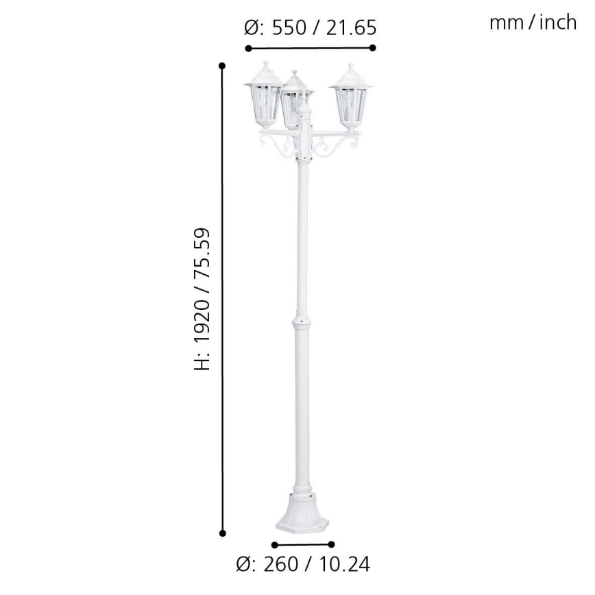 EGLO - Lampada da esterno 3xE27/60W/230V IP44