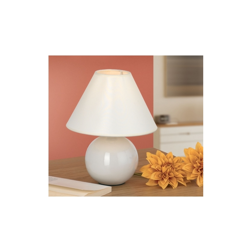 Eglo 23873 - Lampada da tavolo TINA 1xE14/40W/230V bianco