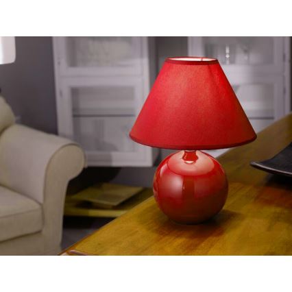 Eglo 23876 - Lampada da tavolo TINA 1xE14/40W/230V rosso