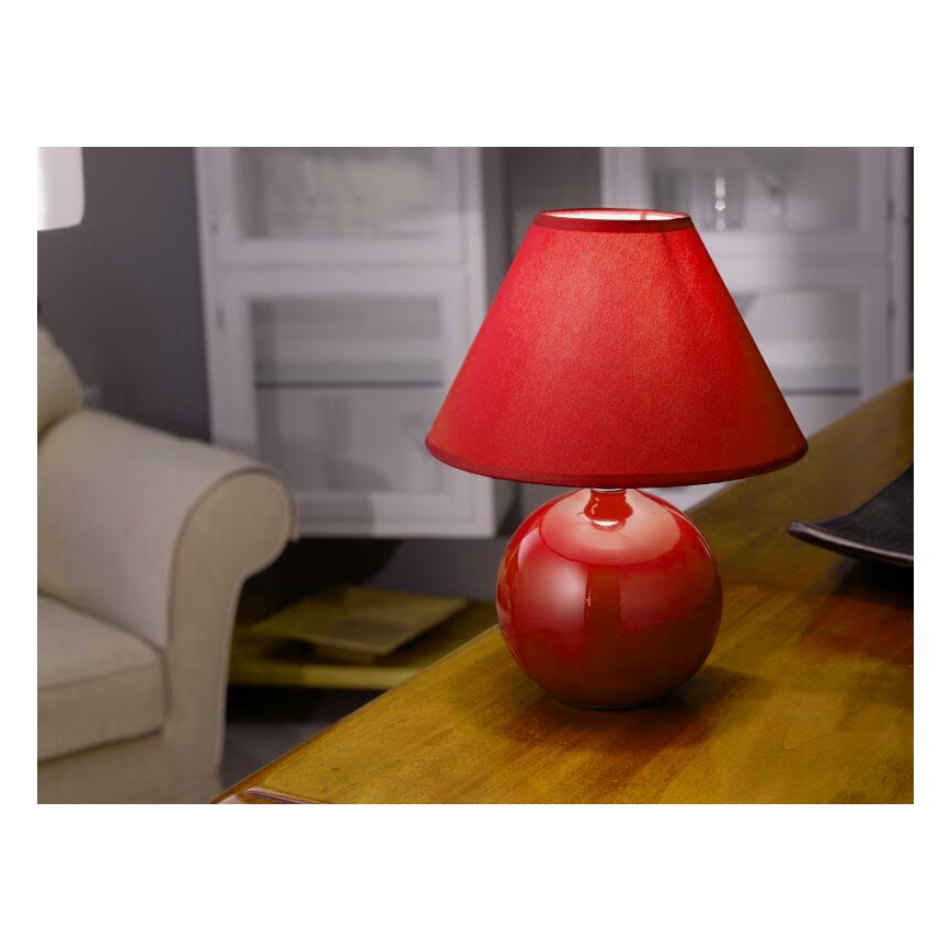 Eglo 23876 - Lampada da tavolo TINA 1xE14/40W/230V rosso