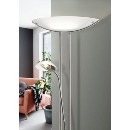 Eglo 25869 - Lampada da terra dimmerabile BAYA 1xR7s/230W/230V + 1xG9/33W cromo satinato