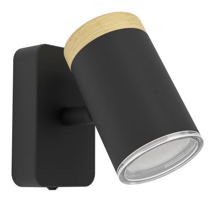 Eglo - Faretto da parete per bagno 1xGU10/3W/230V IP44 nero/beige