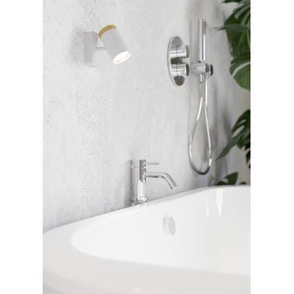 Eglo - Applique da parete a spot per il bagno 1xGU10/3W/230V IP44, bianco/beige