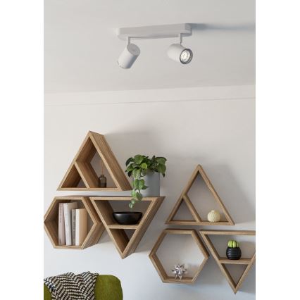 Eglo - Faretto per bagno 2xGU10/5W/230V IP44 bianco