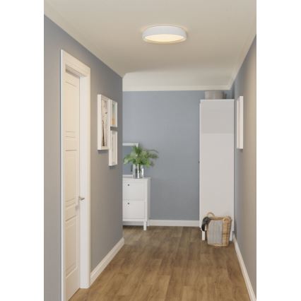 Eglo 300686 - Plafoniera dimmerabile LED RGBW MASSIGNANO-Z LED/18,5W/230V 2700-6500K Ø 40 cm bianco + telecomando