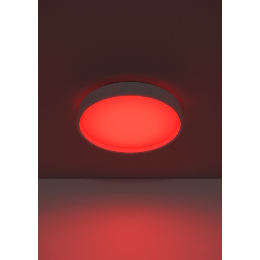 Eglo 300686 - Plafoniera dimmerabile LED RGBW MASSIGNANO-Z LED/18,5W/230V 2700-6500K Ø 40 cm bianco + telecomando