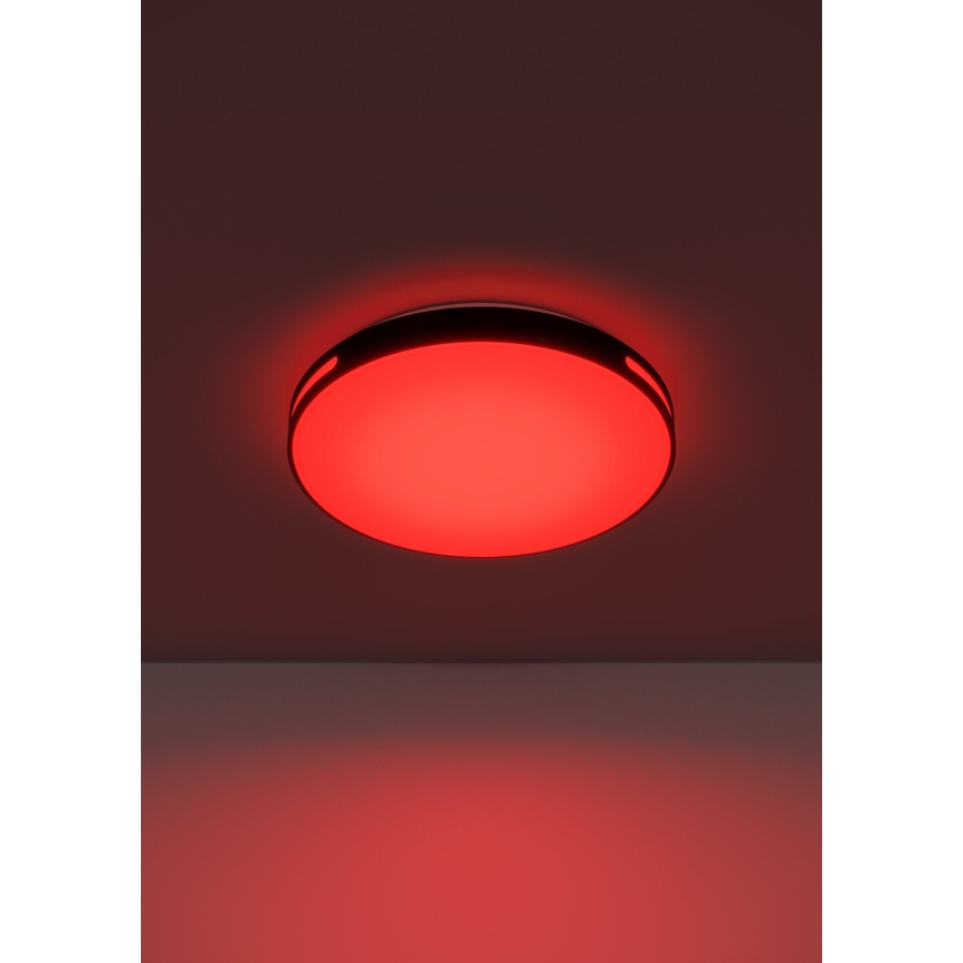 Eglo 300687 - Plafoniera dimmerabile LED RGBW MONTEGRANARO-Z LED/18,5W/230V 2700-6500K diam. 39,4 cm nero + telecomando