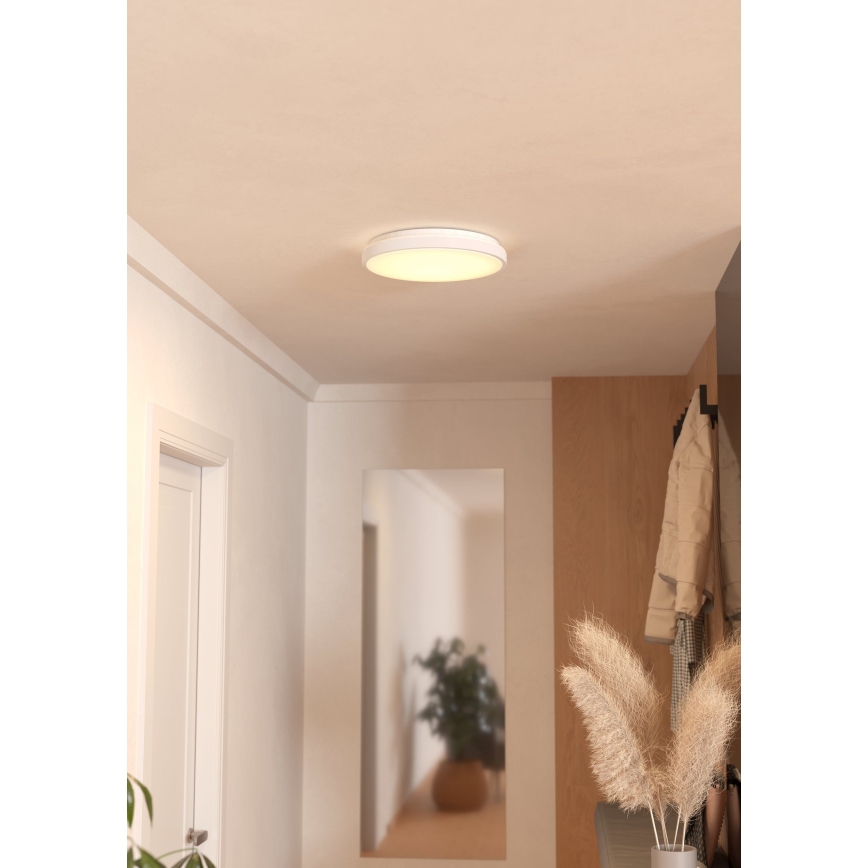 Eglo 300689 - Plafoniera dimmerabile LED RGBW MONTARELLINO-Z LED/18,5W/230V 2700-6500K Ø 38,7 cm bianca + telecomando
