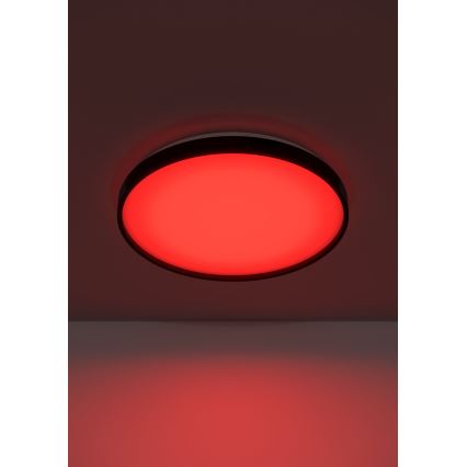 Eglo 300692 - LED RGBW Plafoniera dimmerabile MOZONCILLO-Z LED/28,3W/230V 2700-6500K Ø 48,4 cm nera + telecomando