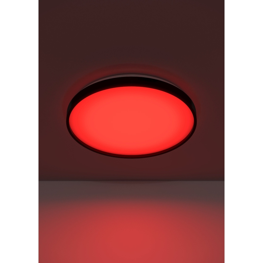 Eglo 300692 - LED RGBW Plafoniera dimmerabile MOZONCILLO-Z LED/28,3W/230V 2700-6500K Ø 48,4 cm nera + telecomando