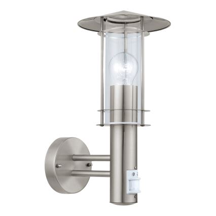 EGLO - Lampada da muro con sensore esterno 1xE27/60W/230V IP44