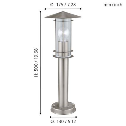 Eglo - Lampada da esterno 1xE27/60W/230V