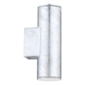 Eglo 30911 - Applique da esterno a LED RIGA 2xGU10/2,8W/230V IP44 argento