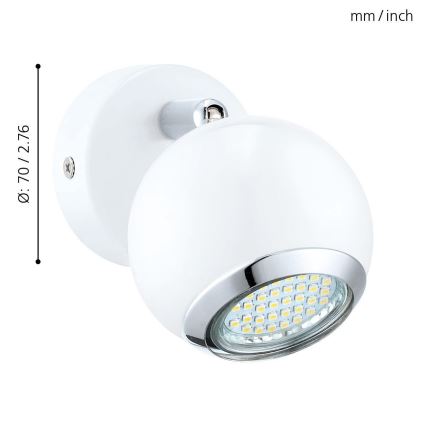 EGLO - Faretto LED 1xGU10/3W LED