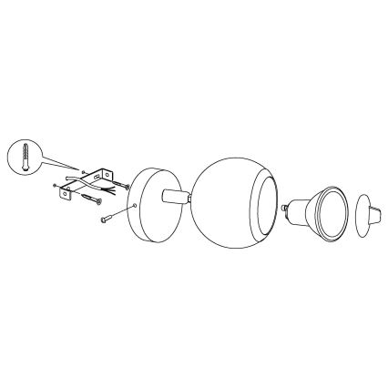 EGLO - Faretto LED 1xGU10/3W LED