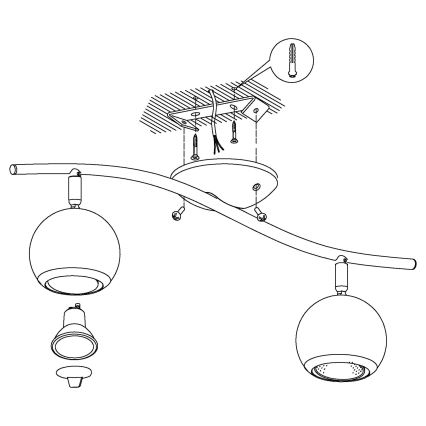 EGLO - Riflettore LED 2xGU10/3W LED