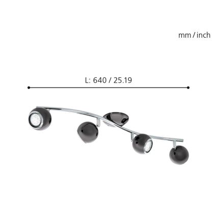 EGLO - Faretto LED 4xGU10/3W LED