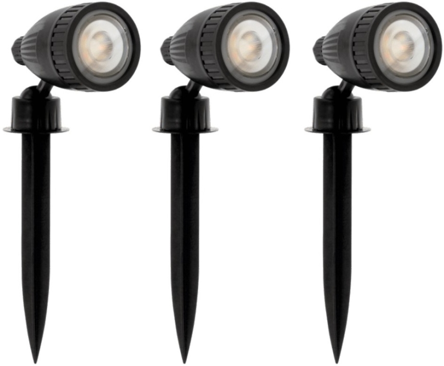 Eglo 31028 - Set da 3 lampade LED RGBW da esterno NEMA-C 1x GU10/5W/230V 2700-6500K IP44 nere + telecomando