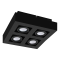 Eglo 31065 - Faretto LED MENDOZA 4xLED/4,7W/230V 3000K nero