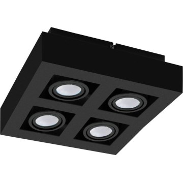 Eglo 31065 - Faretto LED MENDOZA 4xLED/4,7W/230V 3000K nero