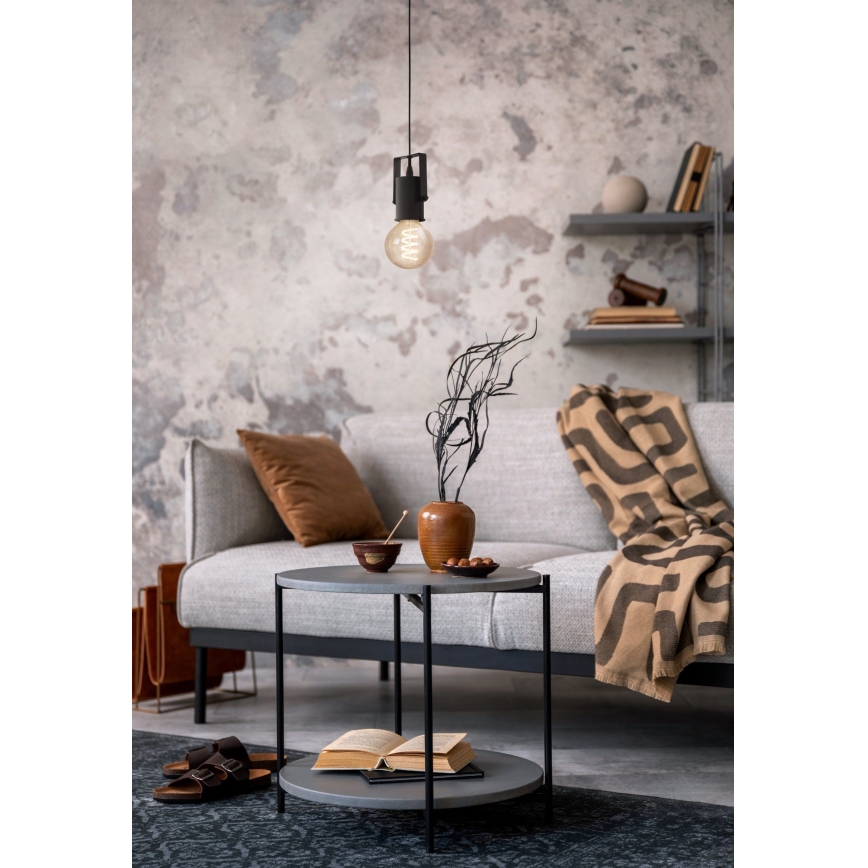Eglo - Lampadario a sospensione con filo 1xE27/40W/230V nero