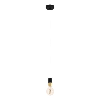 Eglo - Lampadario a sospensione con filo 1xE27/40W/230V nero/oro