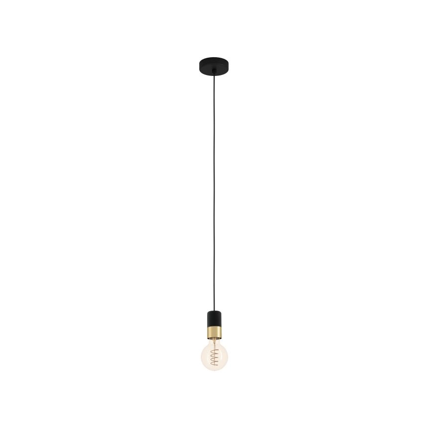 Eglo - Lampadario a sospensione con filo 1xE27/40W/230V nero/oro