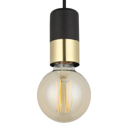 Eglo - Lampadario a sospensione con filo 1xE27/40W/230V nero/oro